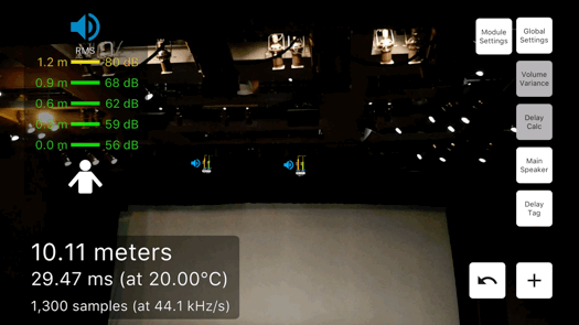 AcoustiTools® — Screenshot of tagged speakers